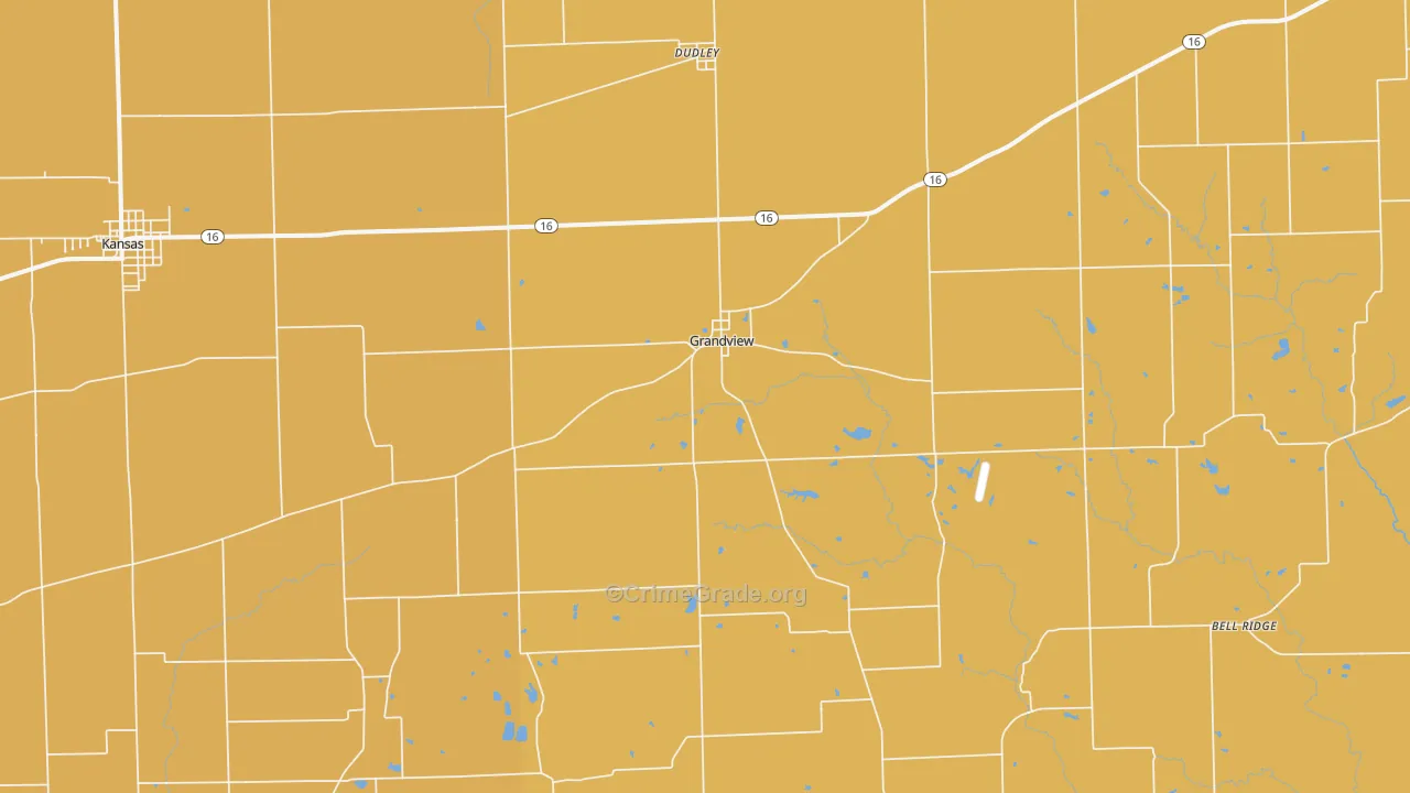 Grandview, IL Map of Theft Rates