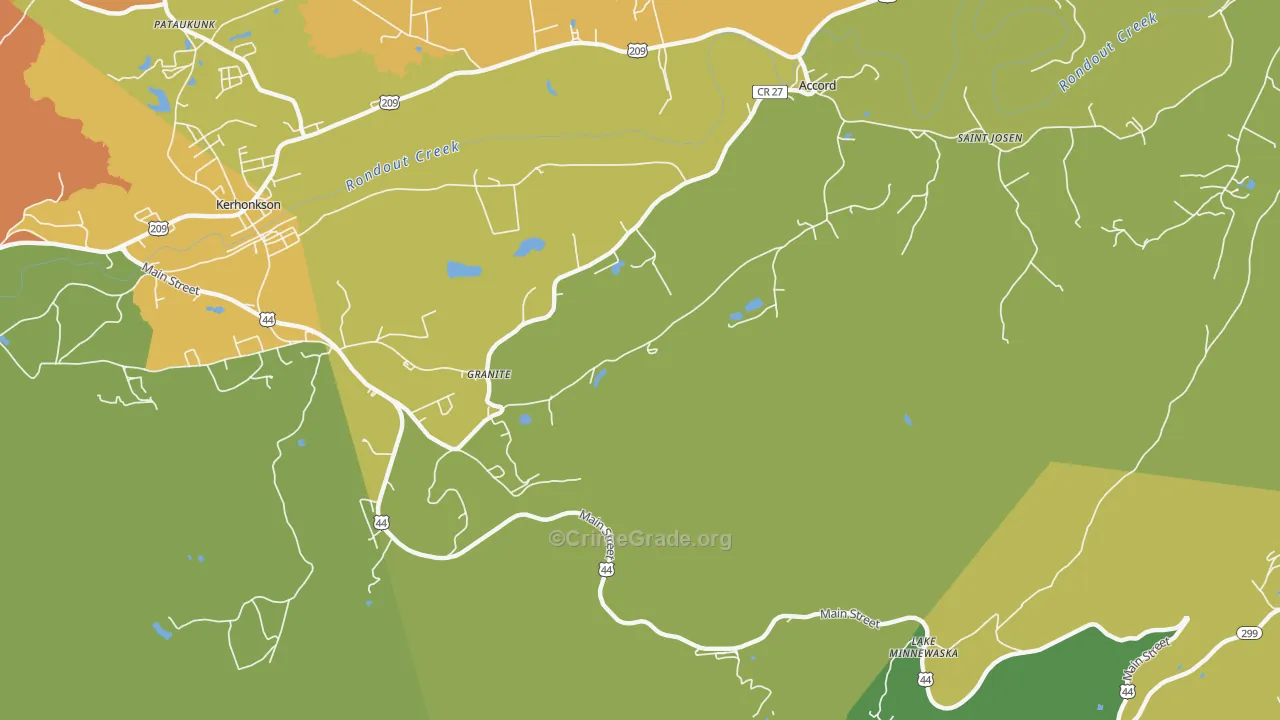 Granite, NY Map of Theft Rates