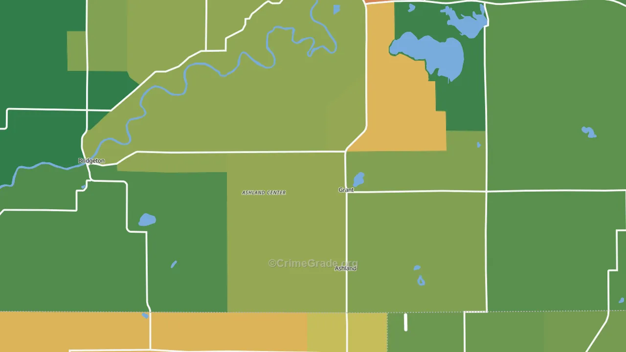 Grant, MI Map of Theft Rates