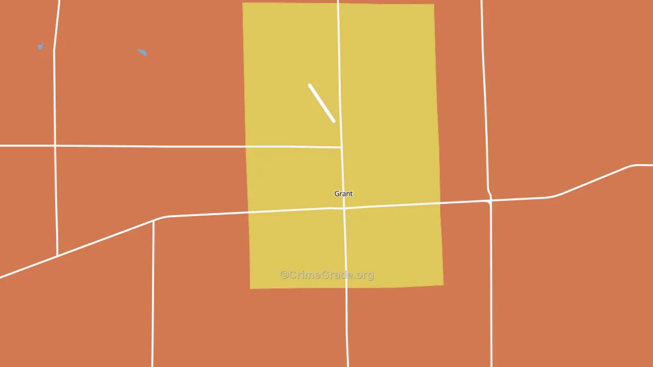 Grant, NE Map of Theft Rates