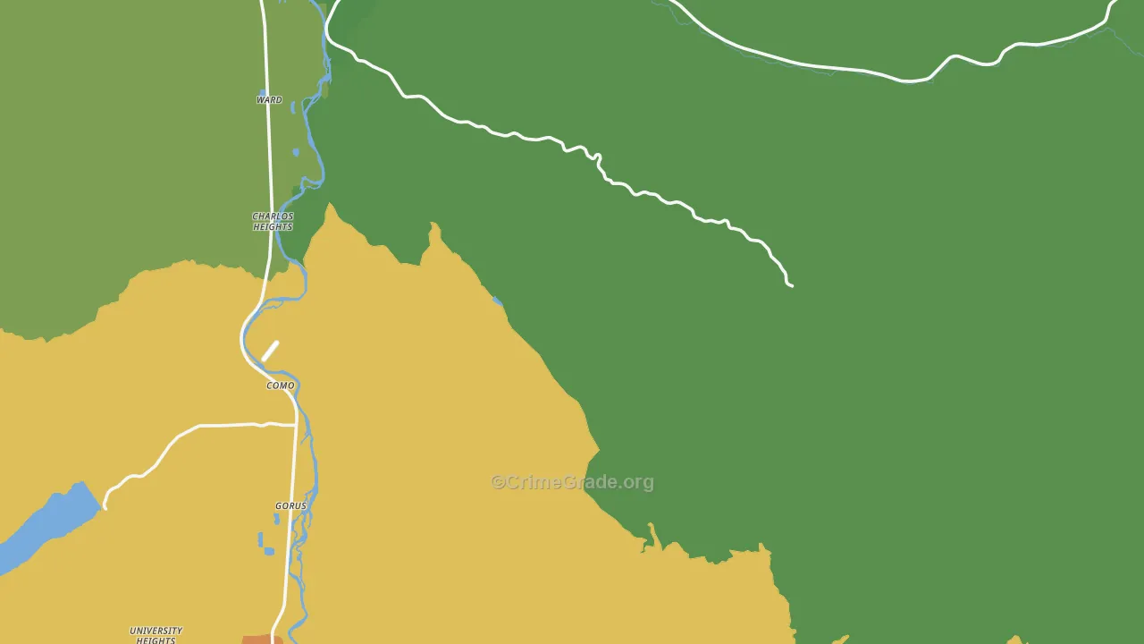 Grantsdale, MT Map of Theft Rates