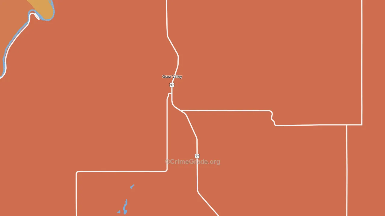 Grass Valley, OR Map of Theft Rates