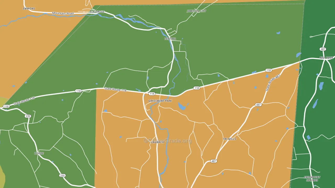 Grassmere Park, PA Map of Theft Rates
