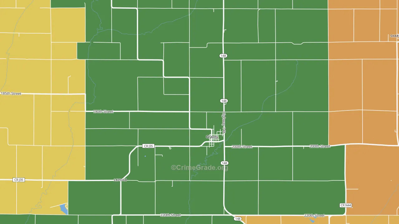 Gravity, IA Map of Theft Rates