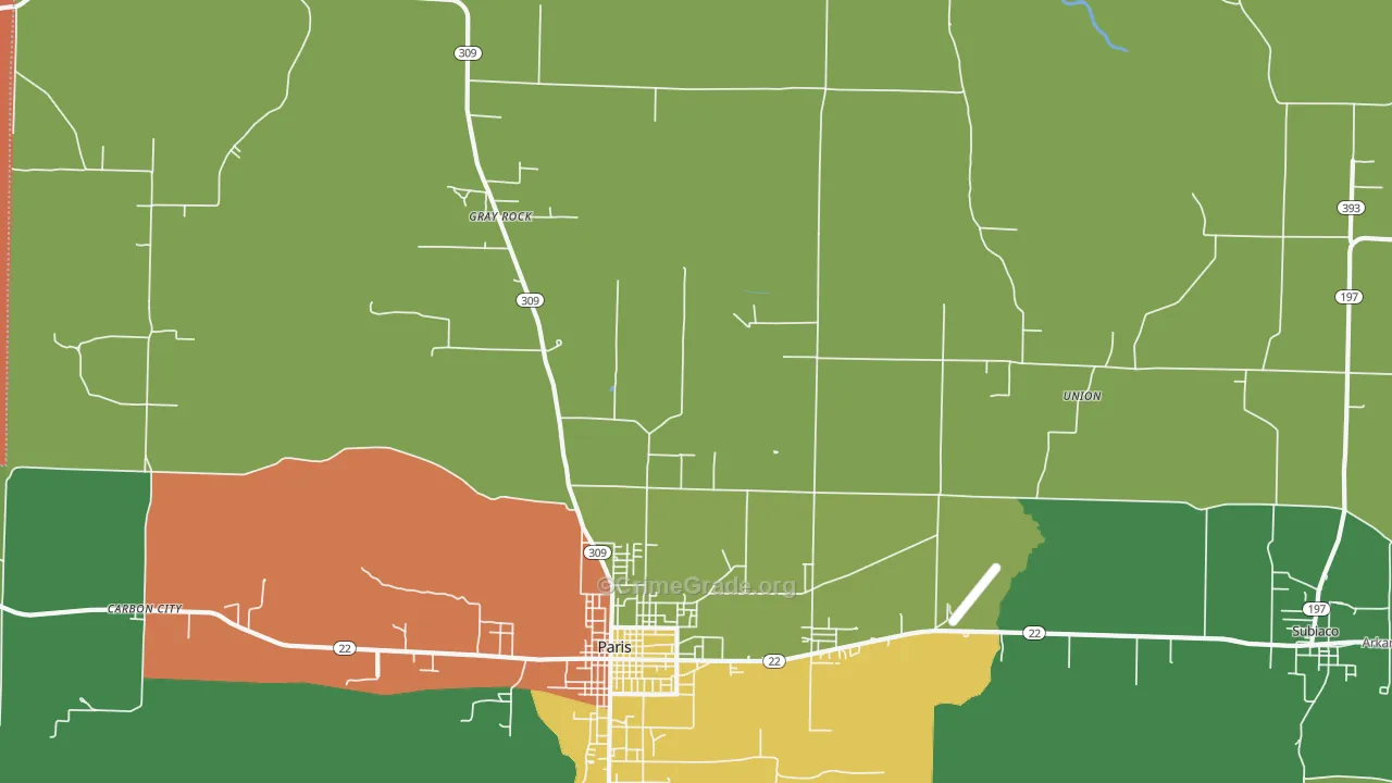Gray Rock, AR Map of Theft Rates