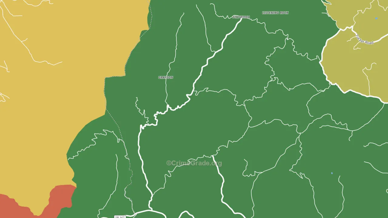 Grayson, NC Map of Theft Rates