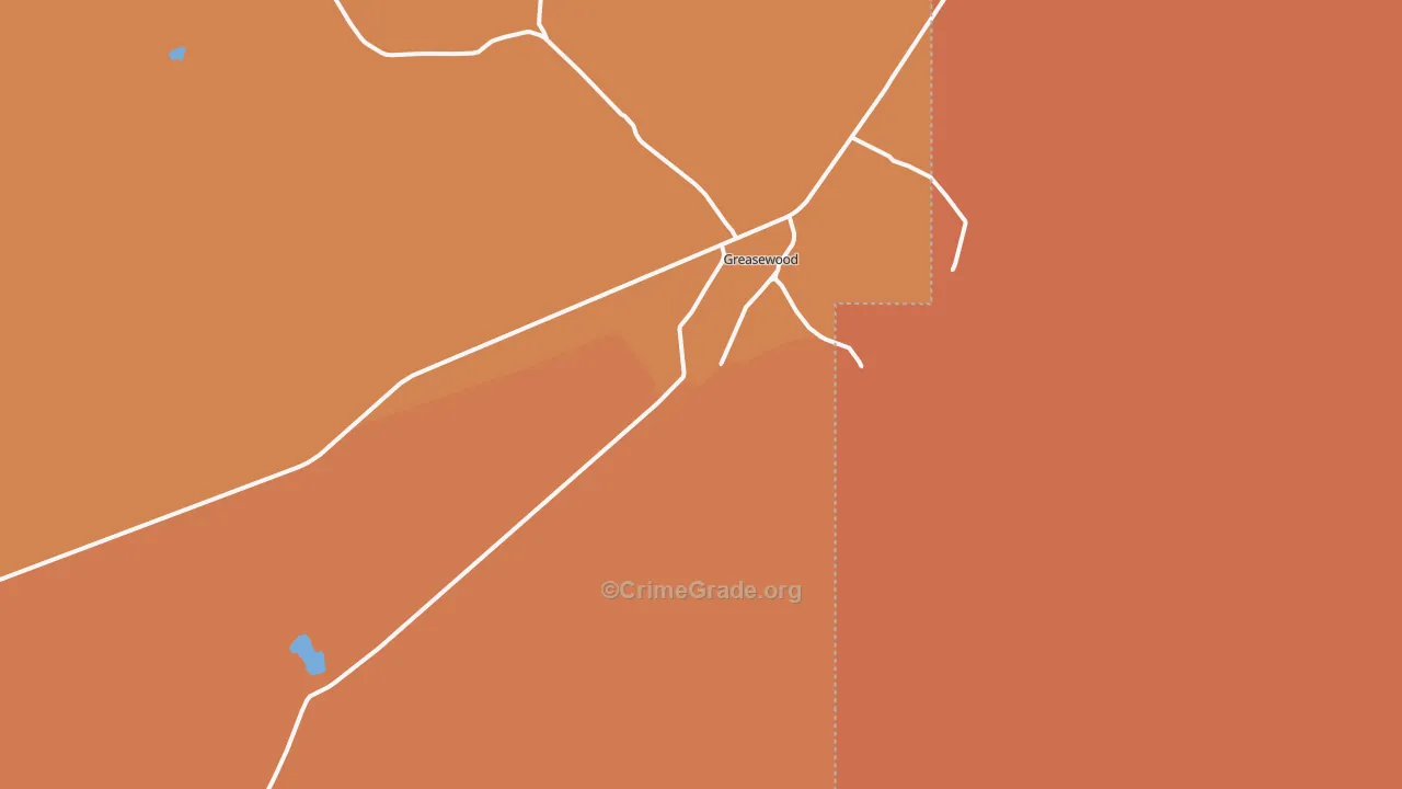 Greasewood, AZ Map of Theft Rates