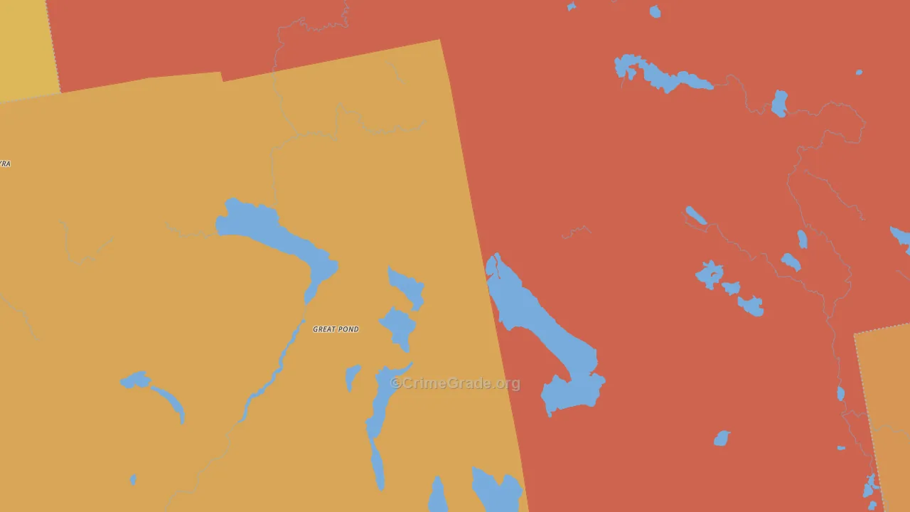 Great Pond, ME Map of Theft Rates
