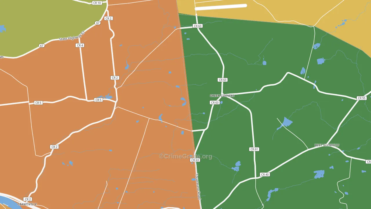 Green Corners, NY Map of Theft Rates