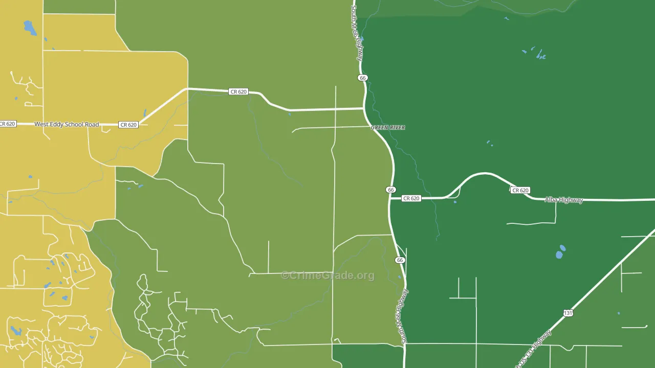 Green River, MI Map of Theft Rates
