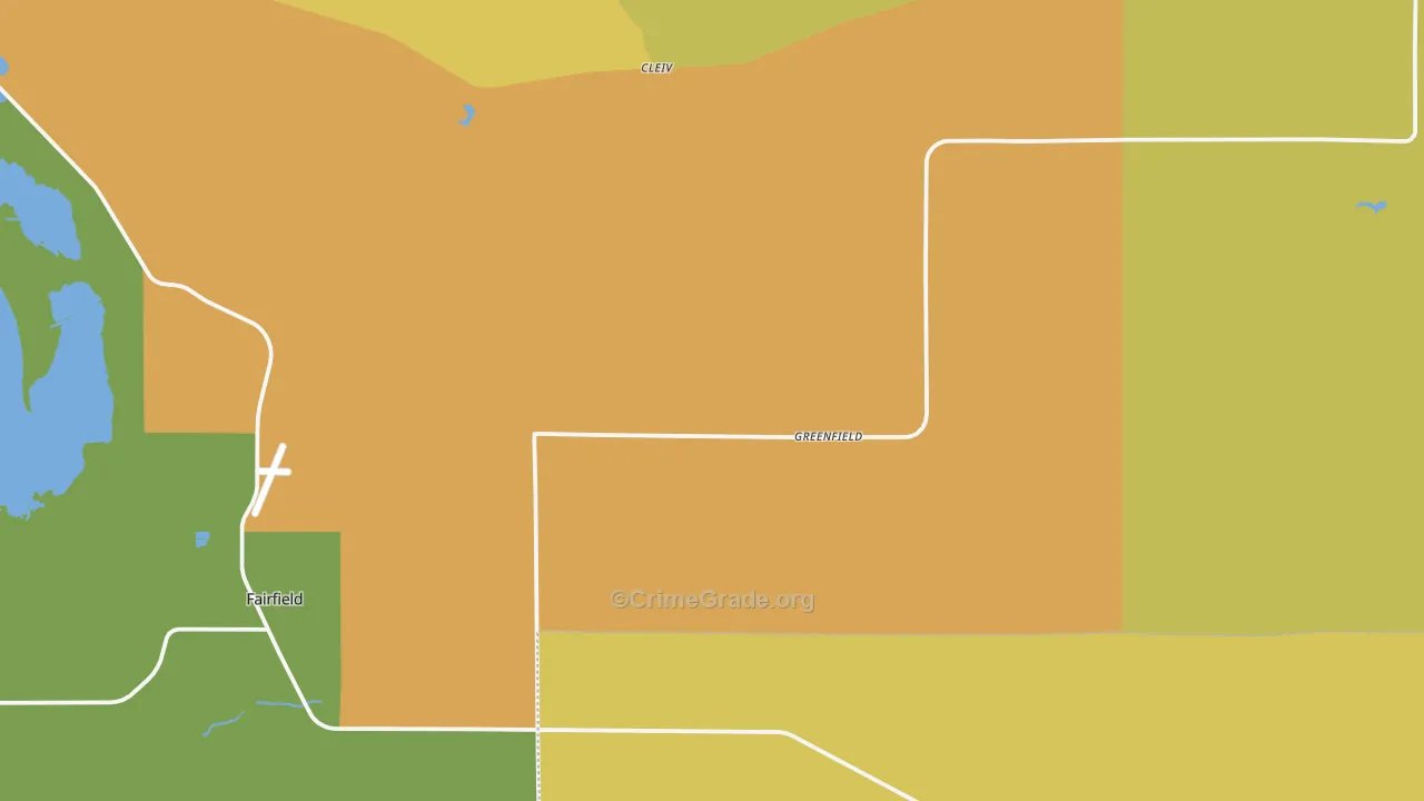 Greenfield, MT Map of Theft Rates