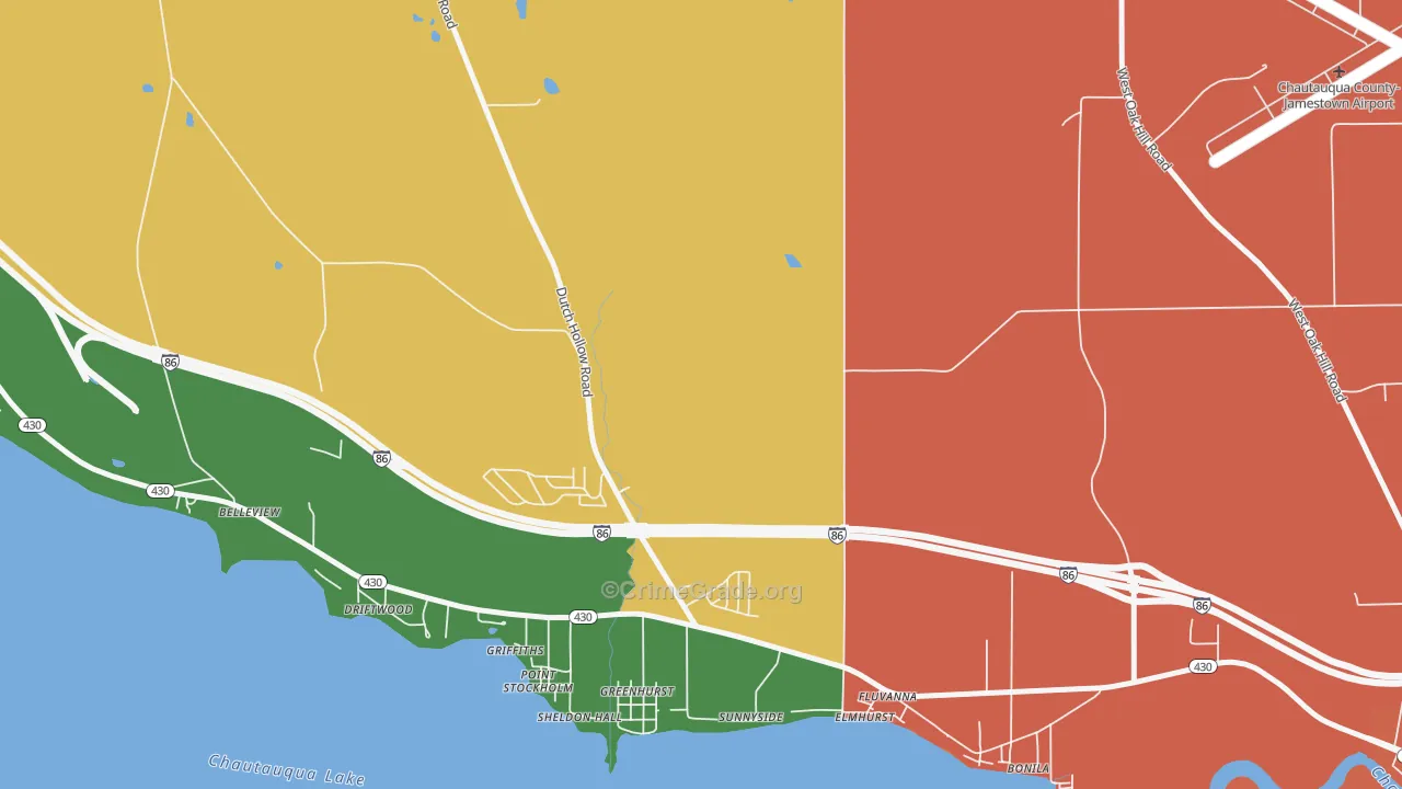 Greenhurst, NY Map of Theft Rates