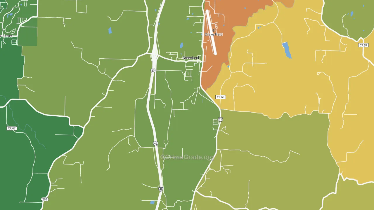 Greenland, AR Map of Theft Rates