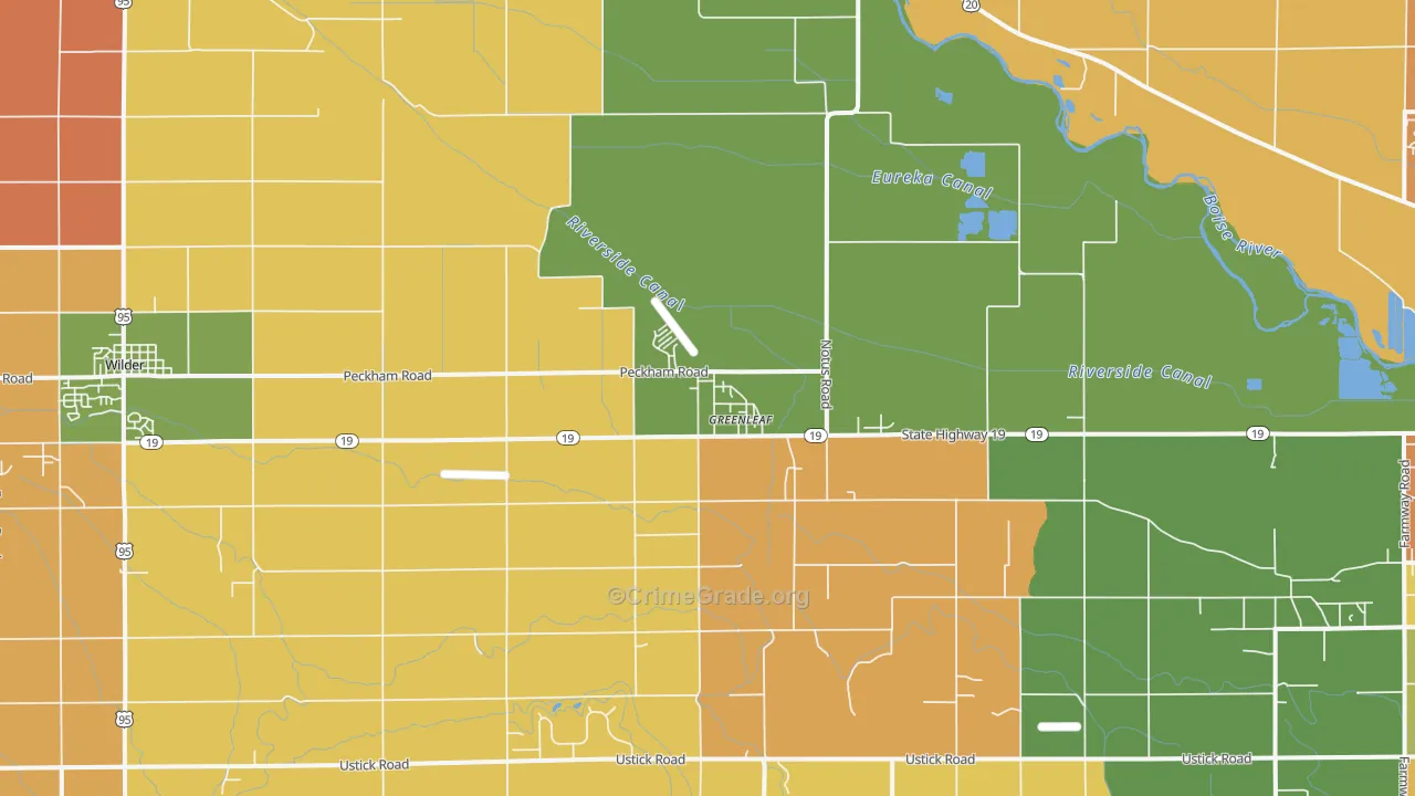 Greenleaf, ID Map of Theft Rates
