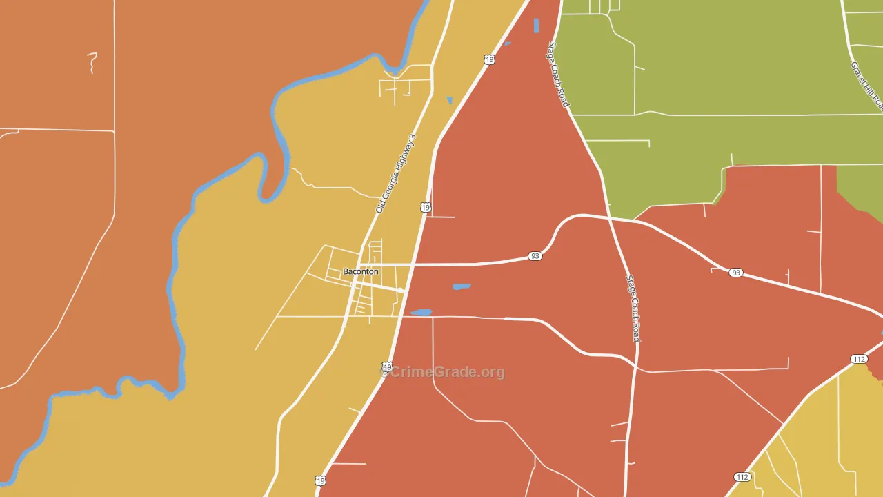 Greenough, GA Map of Theft Rates