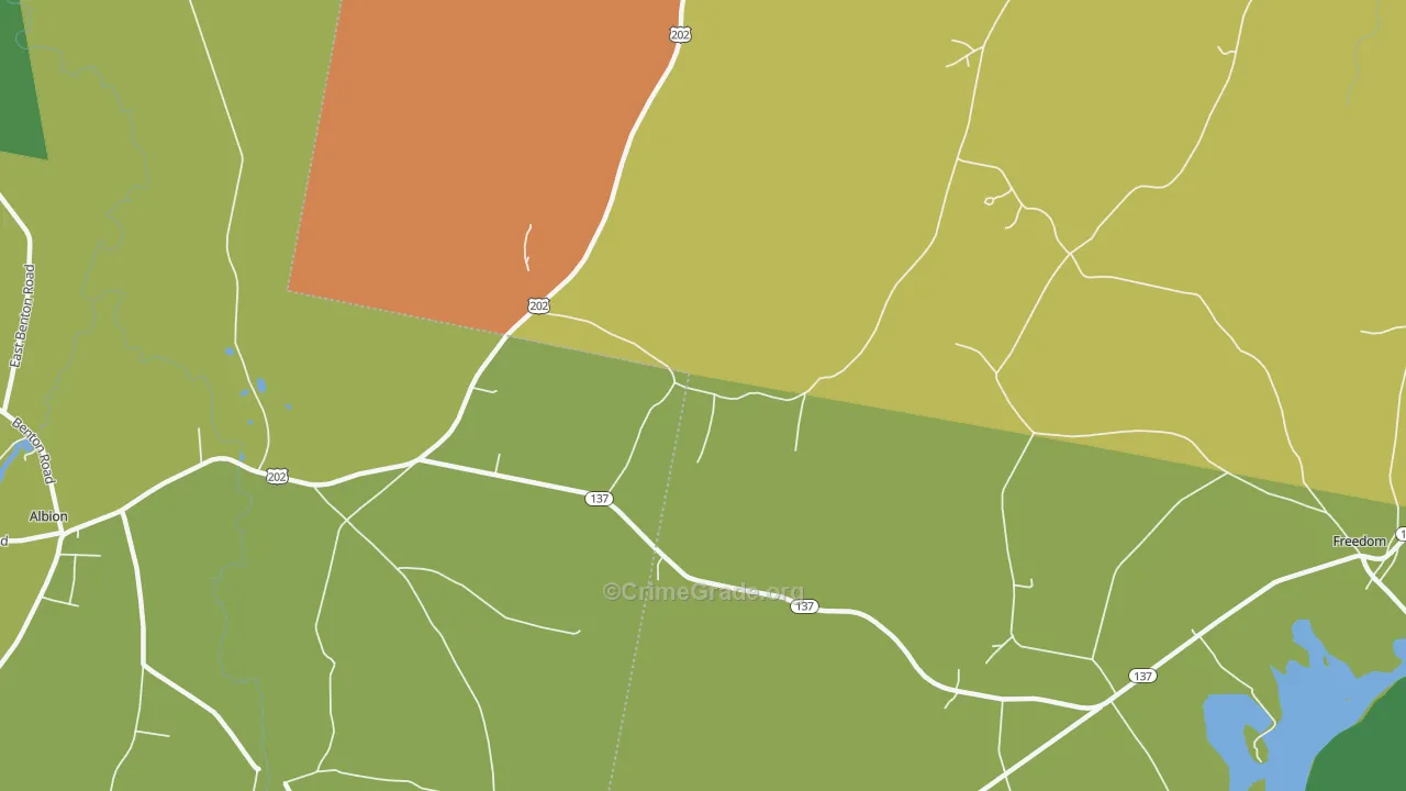 Greens Corner, ME Map of Theft Rates