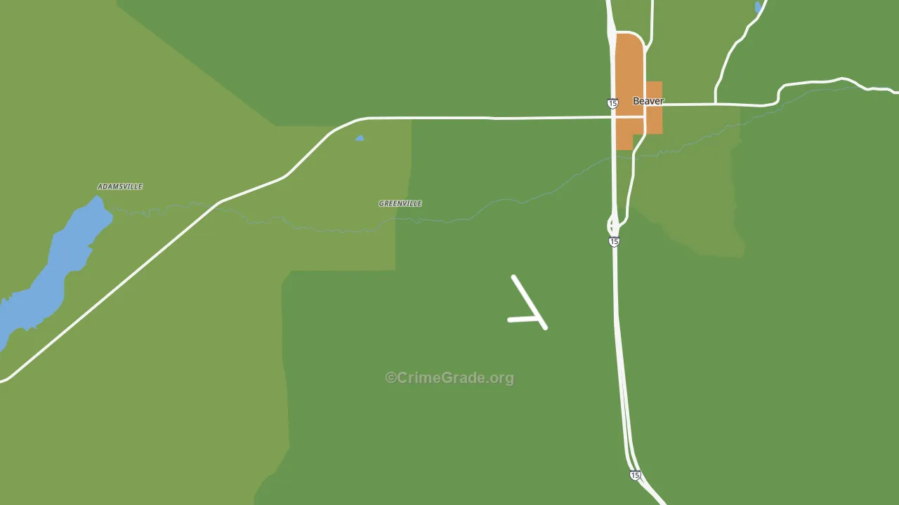 Greenville, UT Map of Theft Rates