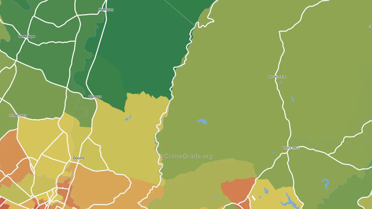 Greenwood, VA Map of Theft Rates
