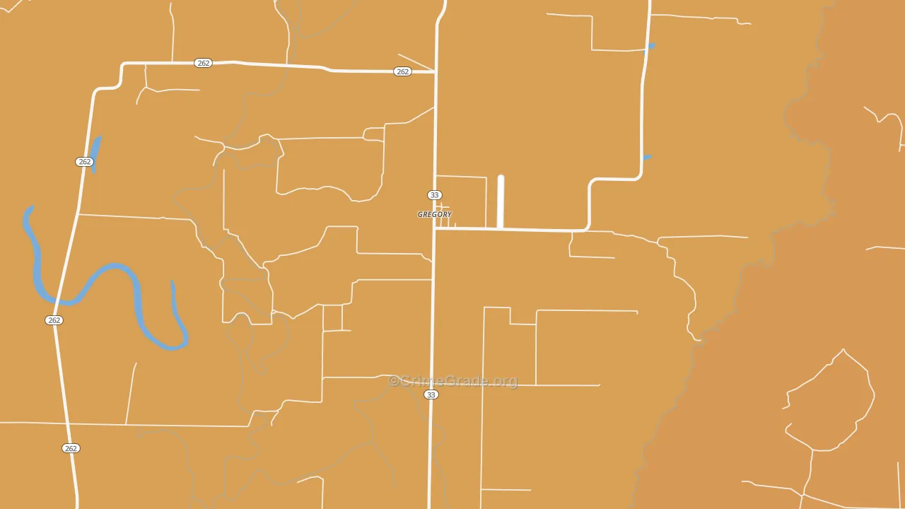 Gregory, AR Map of Theft Rates