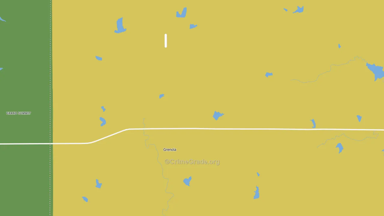 Grenola, KS Map of Theft Rates