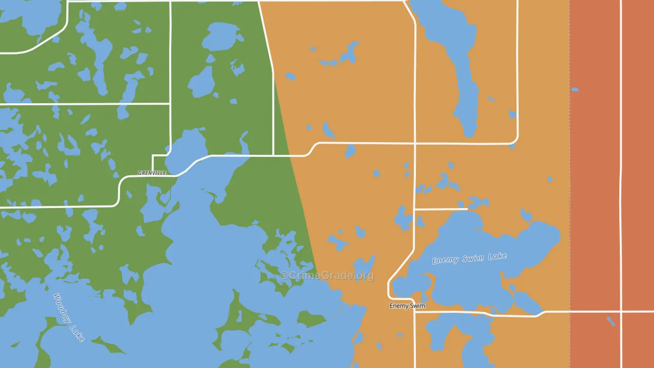 Grenville, SD Map of Theft Rates