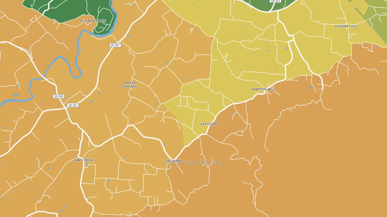 Greystone, TN Map of Theft Rates