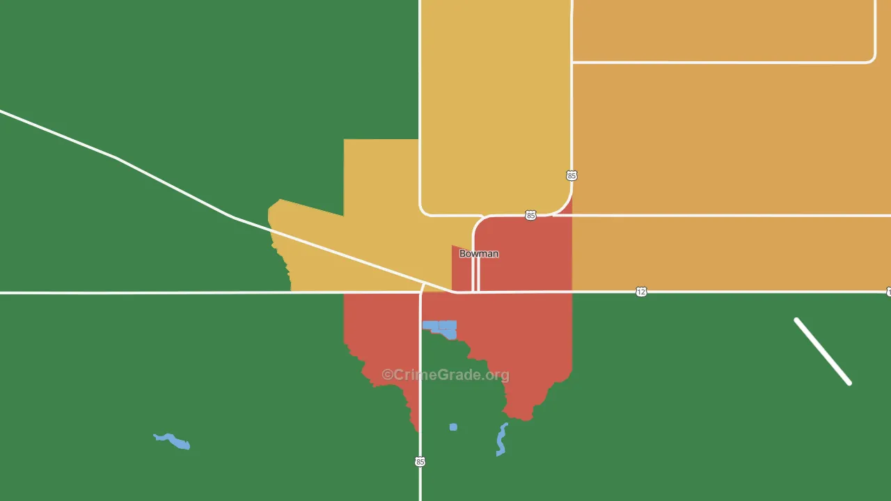 Griffin, ND Map of Theft Rates