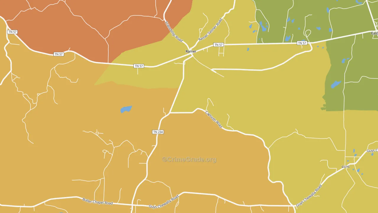 Griffith, TN Map of Theft Rates