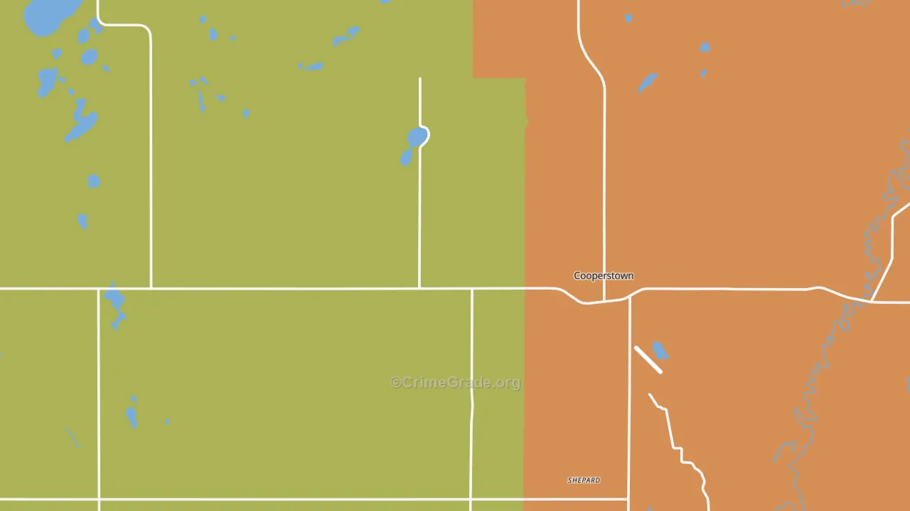 Griggs County, ND Map of Theft Rates