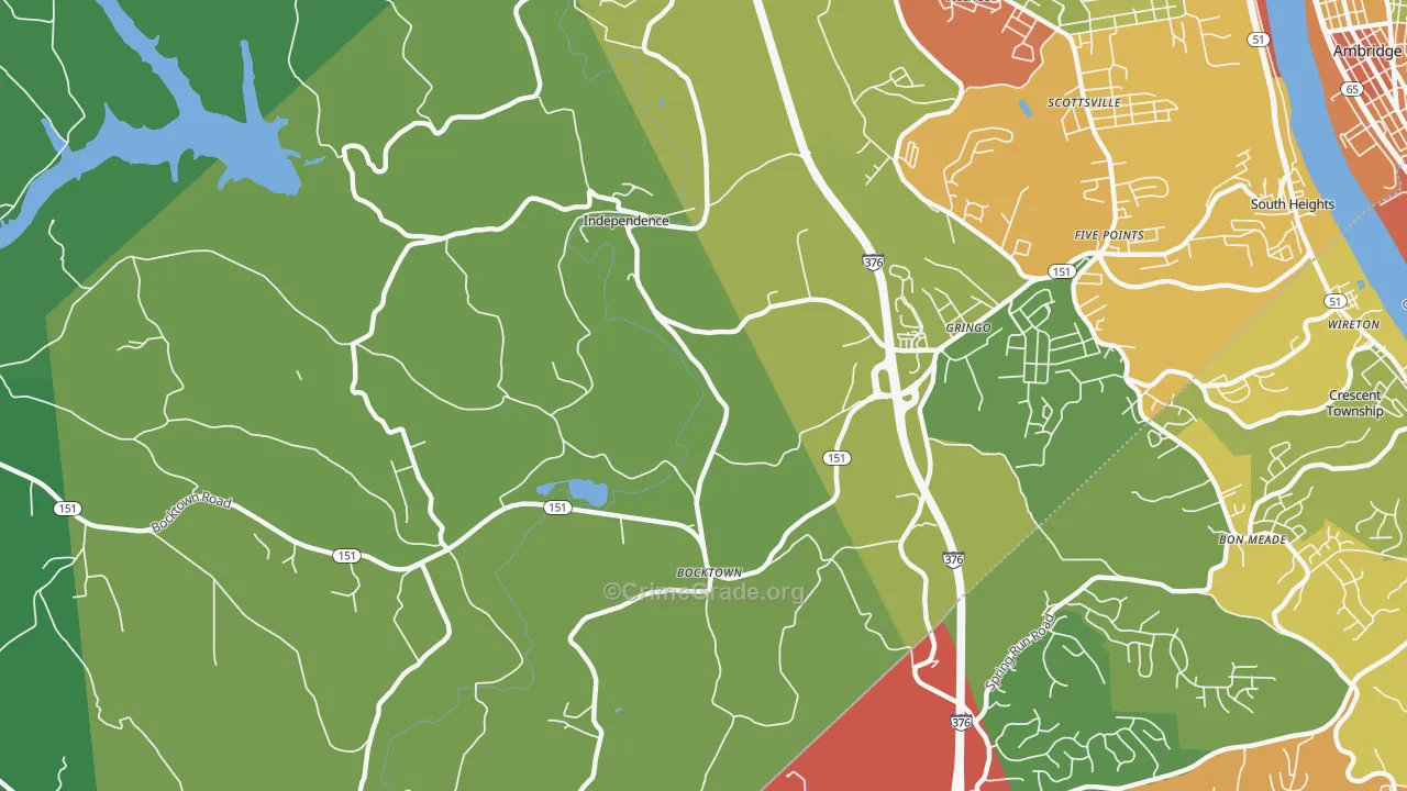 Gringo, PA Map of Theft Rates