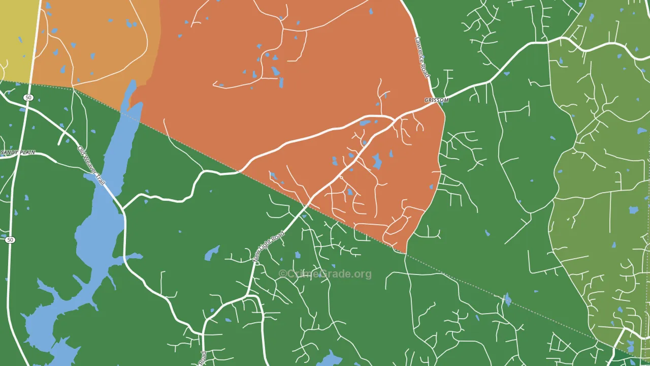 Grissom, NC Map of Theft Rates