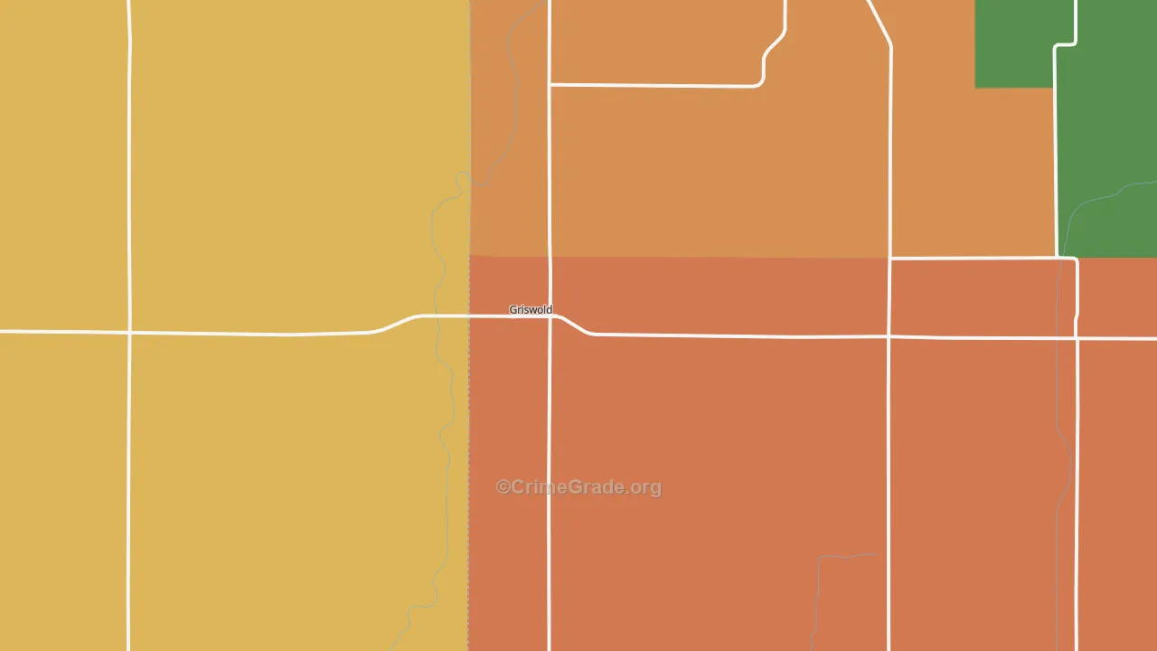 Griswold, IA Map of Theft Rates