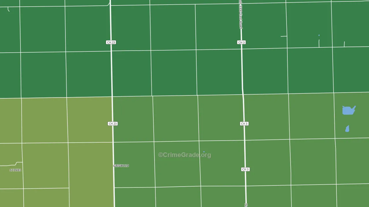 Griswold, IL Map of Theft Rates