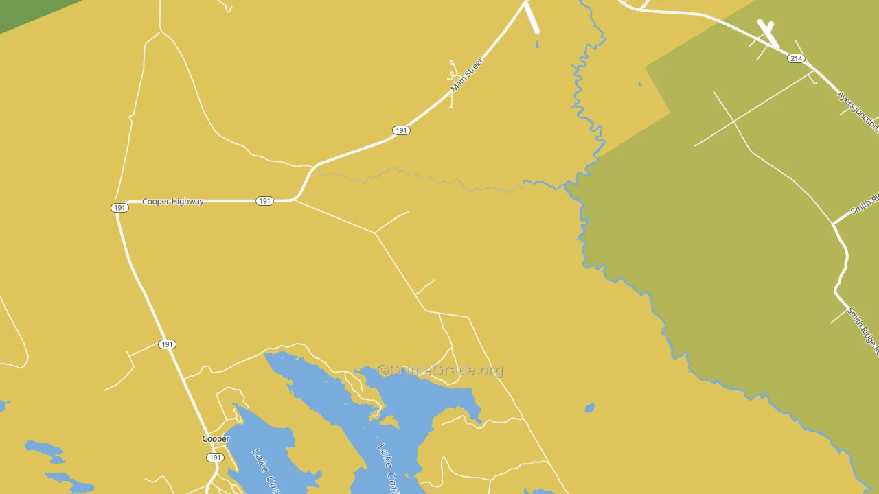 Grove, ME Map of Theft Rates