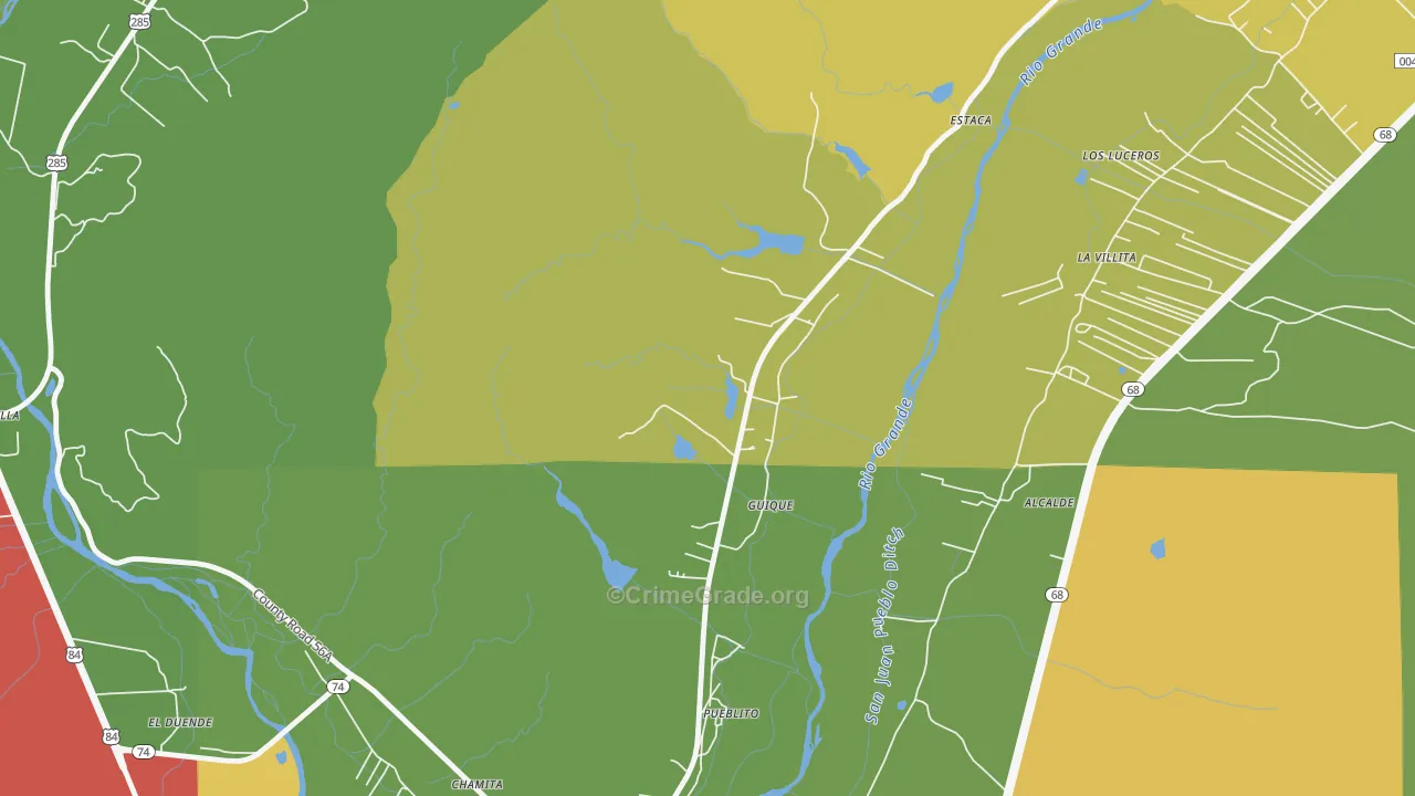 Guique, NM Map of Theft Rates