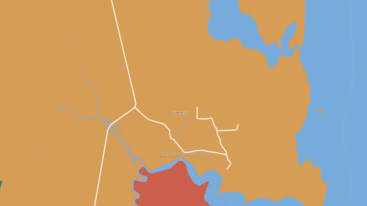 Gum Neck, NC Map of Theft Rates