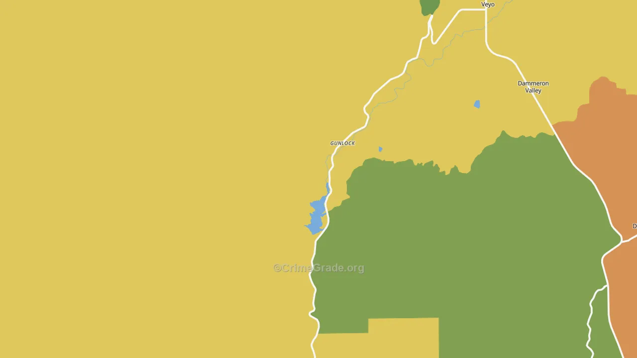 Gunlock, UT Map of Theft Rates