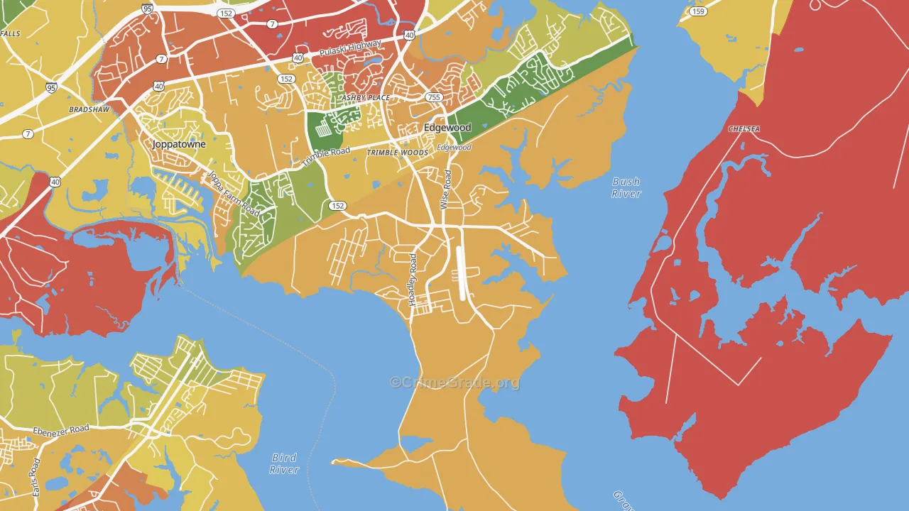Gunpowder, MD Map of Theft Rates