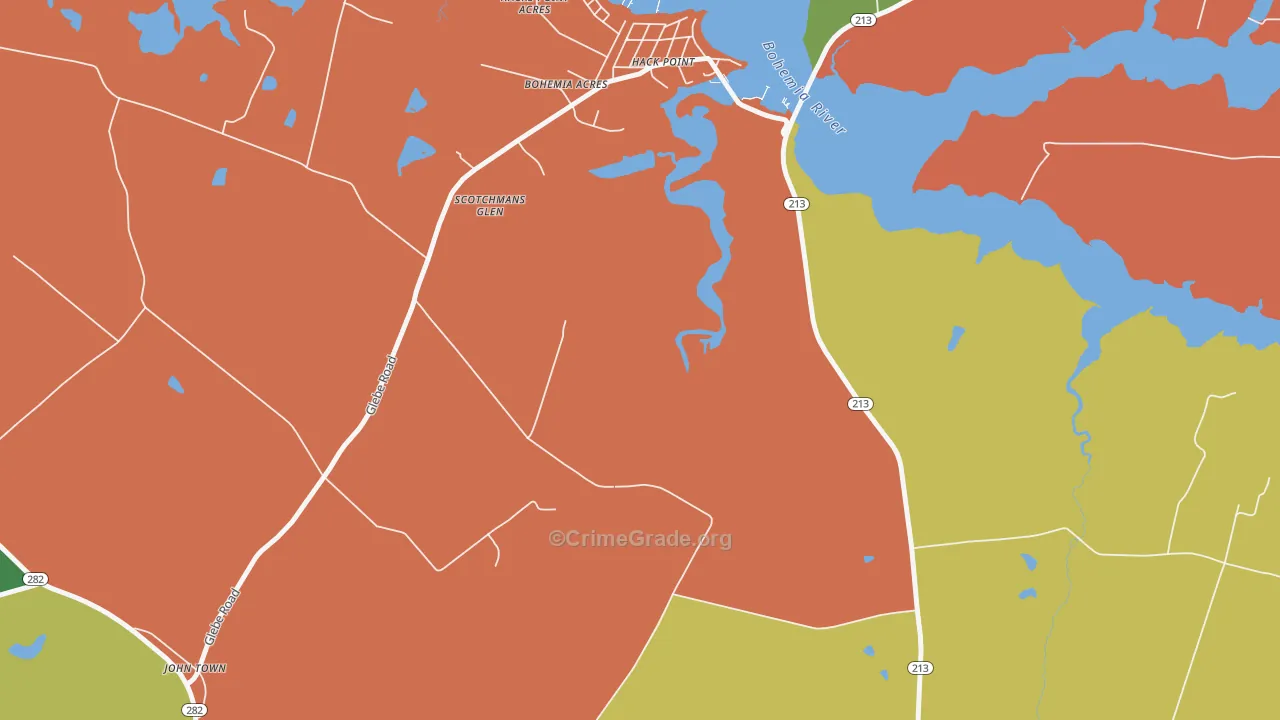 Hack Point, MD Map of Theft Rates