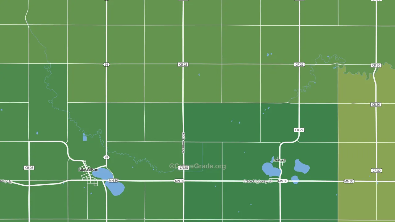 Hadley, MN Map of Theft Rates