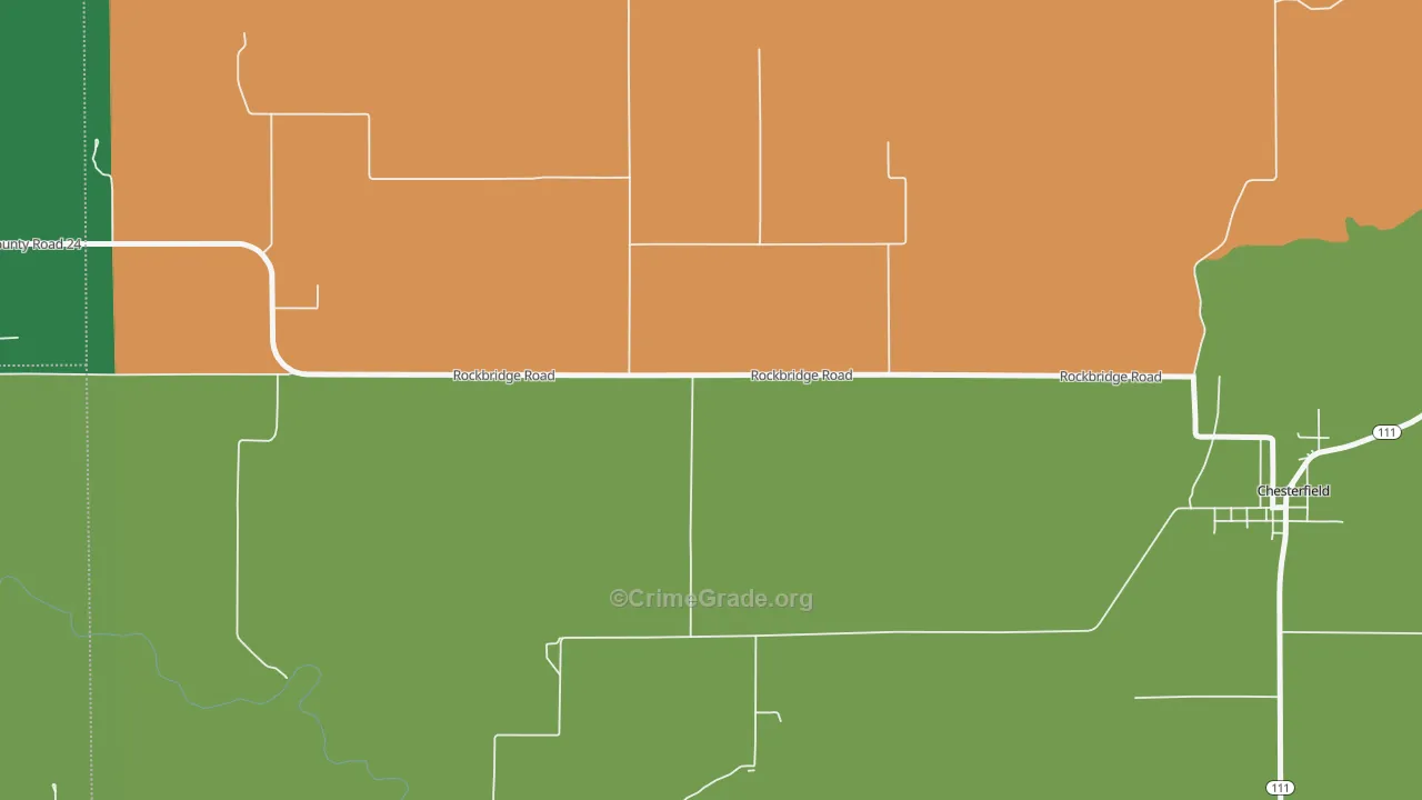 Hagaman, IL Map of Theft Rates