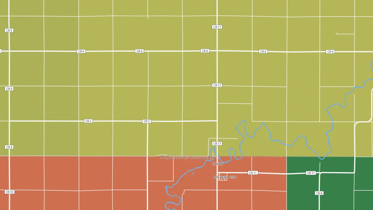 Hagan, MN Map of Theft Rates