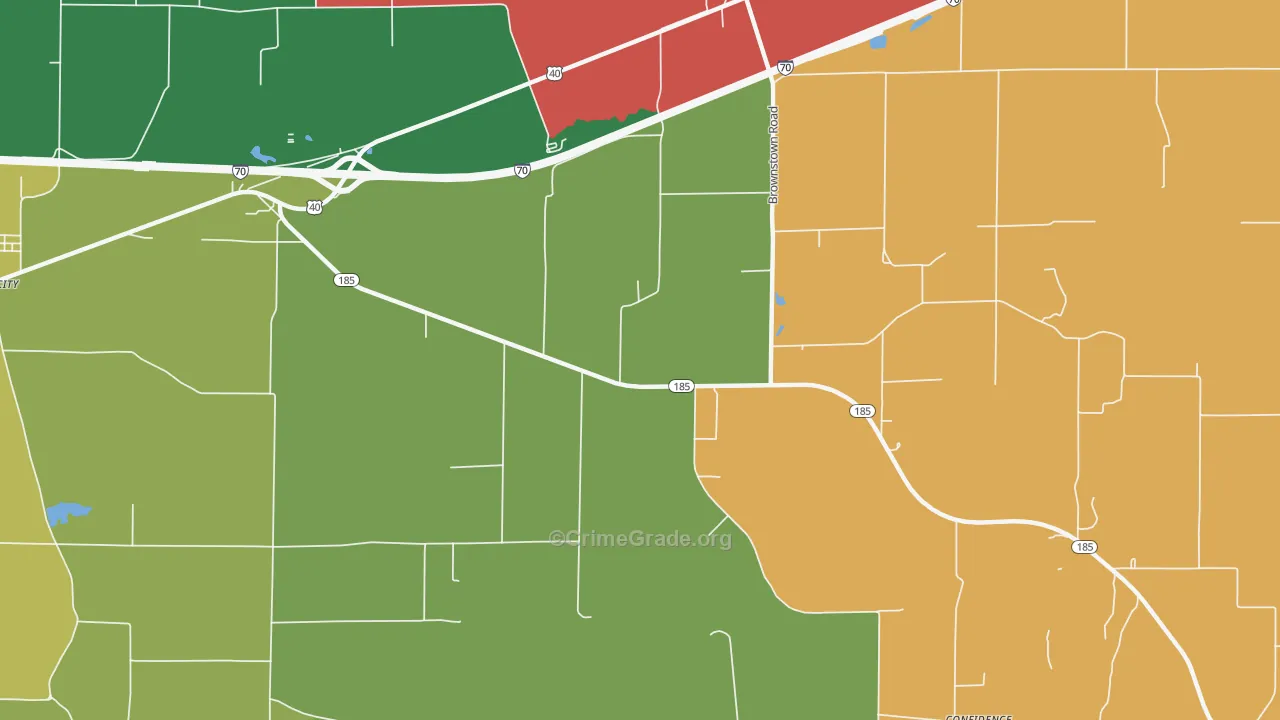 Hagarstown, IL Map of Theft Rates