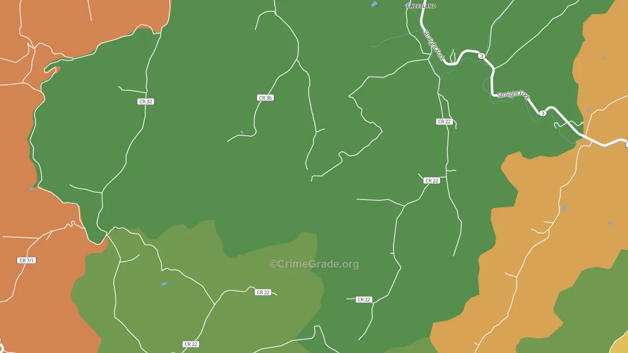 Hager, WV Map of Theft Rates