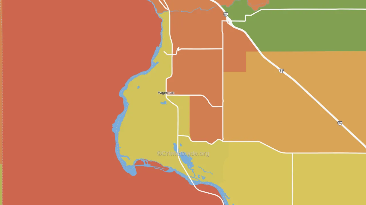 Hagerman, ID Map of Theft Rates