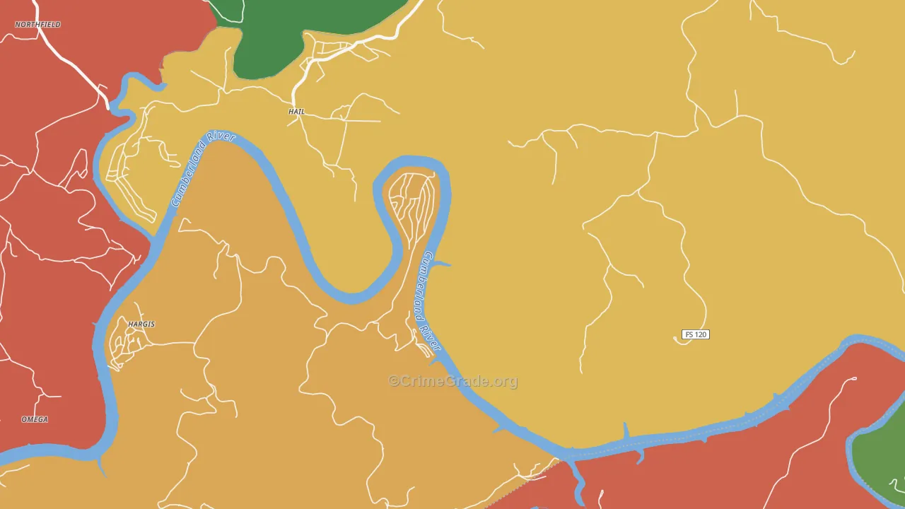 Hail, KY Map of Theft Rates