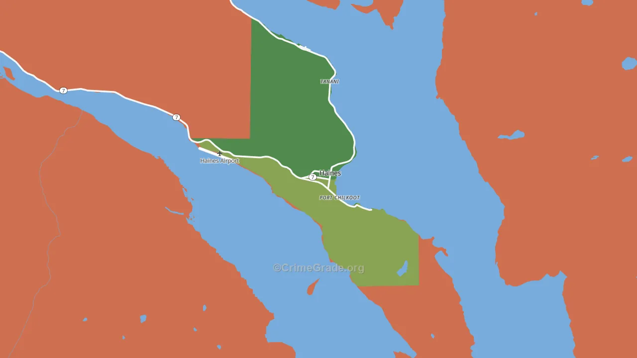 Haines, AK Map of Theft Rates