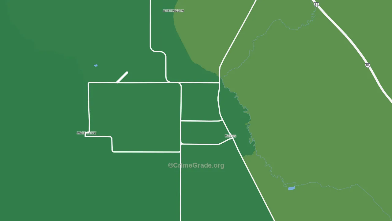 Haines, OR Map of Theft Rates