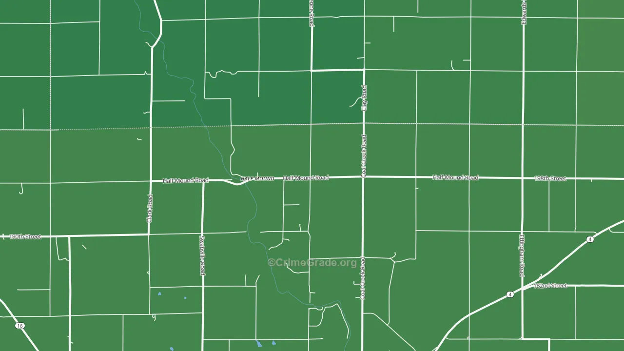 Half Mound, KS Map of Theft Rates