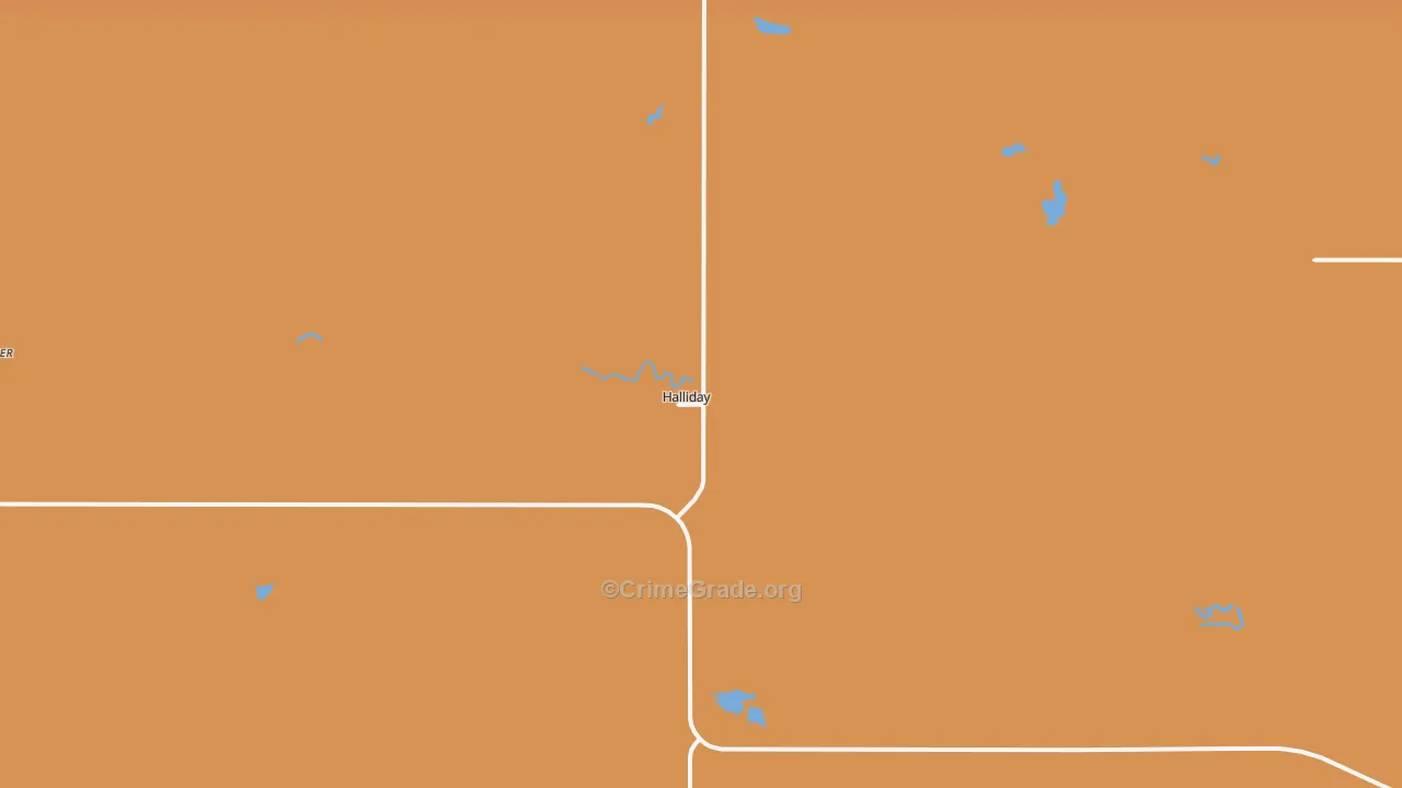 Halliday, ND Map of Theft Rates